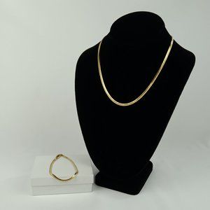 American Showcase Gold-plated Necklace and Bracelet.